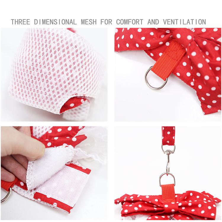 Cat Leash Harness Suit Cute Cat Vest Clothes Dress Kitten Cat Lace Collar Teddy Cat Accessories - AlabongCat