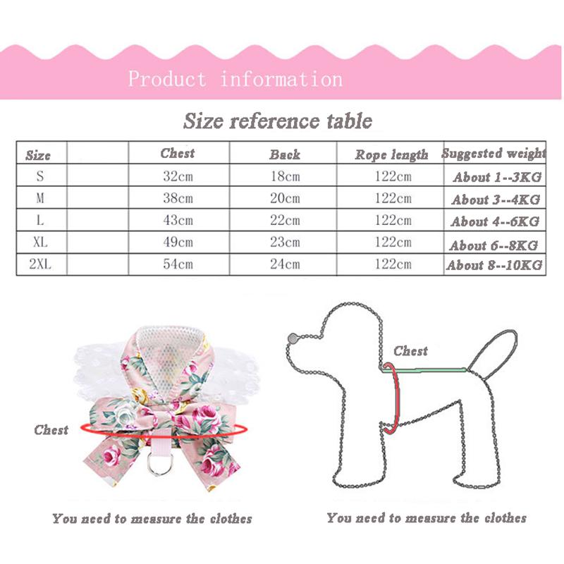 Cat Leash Harness Suit Cute Cat Vest Clothes Dress Kitten Cat Lace Collar Teddy Cat Accessories - AlabongCat