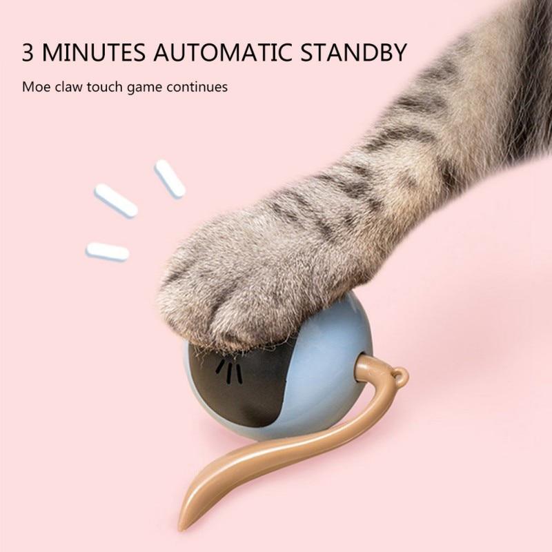 Muhhiba Interactive Cat Toys For Indoor Cats, Electric Cat Ball Fast Rolling In Pouch, Motion Activated Chirping Cat Toy, Hide And Seek Cat Toy With