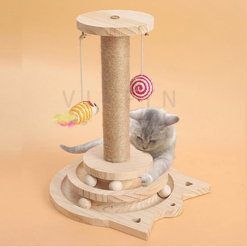 3 Levels Tunnel Tracks Tower Ball Cat Toys Catnip Scratching Training Intelligence kitten toys - AlabongCat