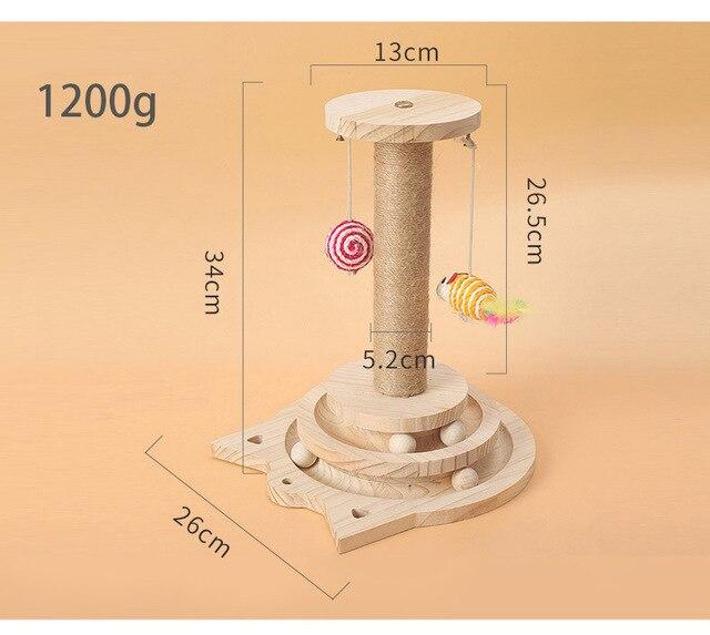 3 Levels Tunnel Tracks Tower Ball Cat Toys Catnip Scratching Training Intelligence kitten toys - AlabongCat