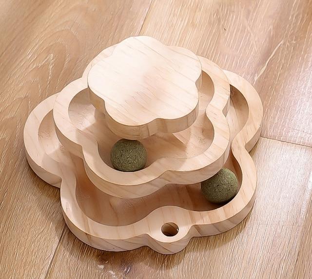 3 Levels Tunnel Tracks Tower Ball Cat Toys Catnip Scratching Training Intelligence kitten toys - AlabongCat