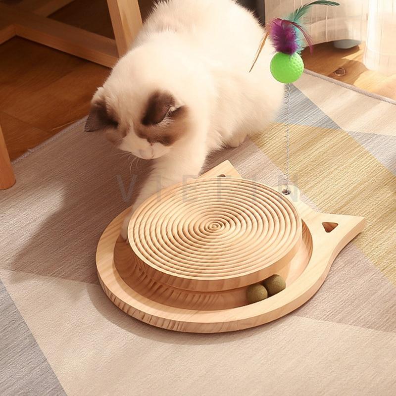 3 Levels Tunnel Tracks Tower Ball Cat Toys Catnip Scratching Training Intelligence kitten toys - AlabongCat