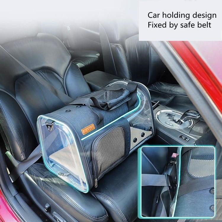 Cat Carrier 10kg bearing environmental non-toxic portable boardable plane transparent cat bag vented carrying cat house bed - AlabongCat