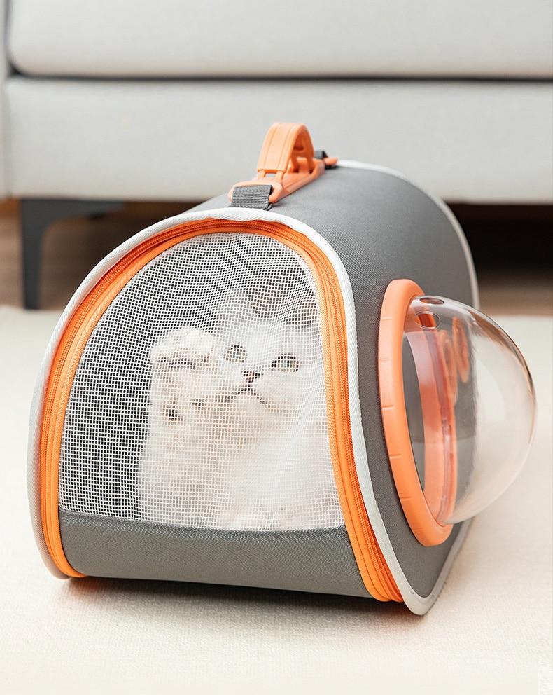 Cat Carrier Bags Breathable Cat Carriers Small Cat Backpack Travel Space Capsule Cage Cat Transport Bag Carrying For Cats - AlabongCat