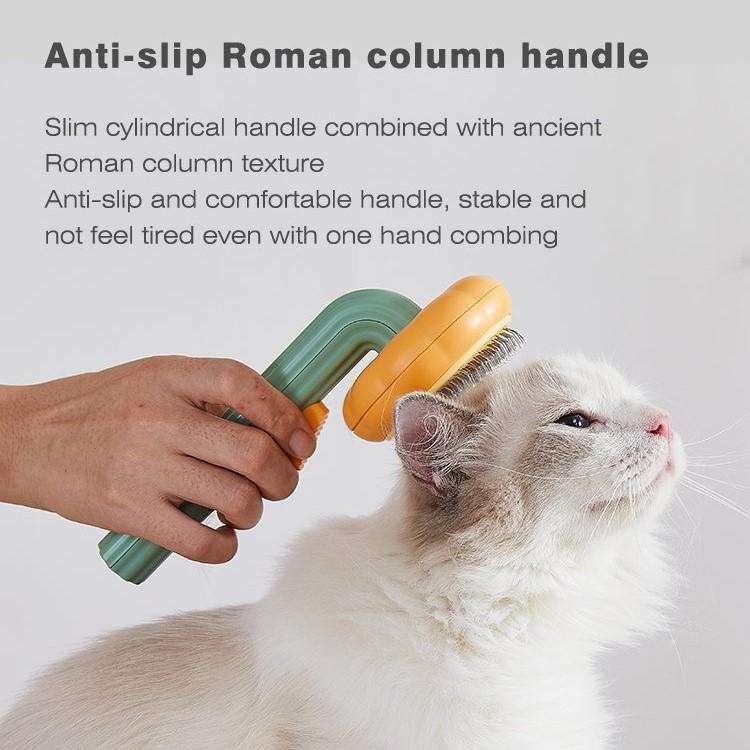 Cat Comb Hair Removal Selfcleaning Flea Comb for Cats Grooming combs Clean Brush Kitten Hair remover Brush - AlabongCat