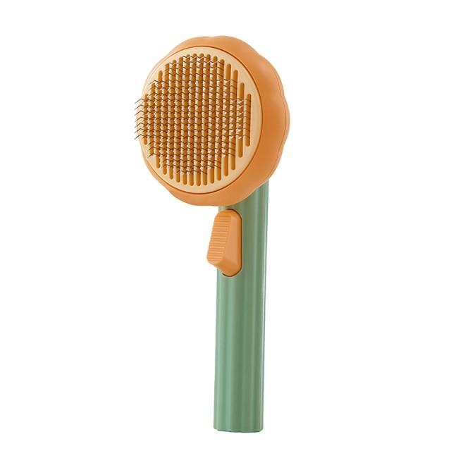 Cat Comb Hair Removal Selfcleaning Flea Comb for Cats Grooming combs Clean Brush Kitten Hair remover Brush - AlabongCat