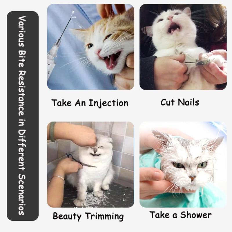 Cat Muzzle Anti Bite Breathable Grooming Mask Muzzles for Biting Bath Beauty Travel Tool - AlabongCat