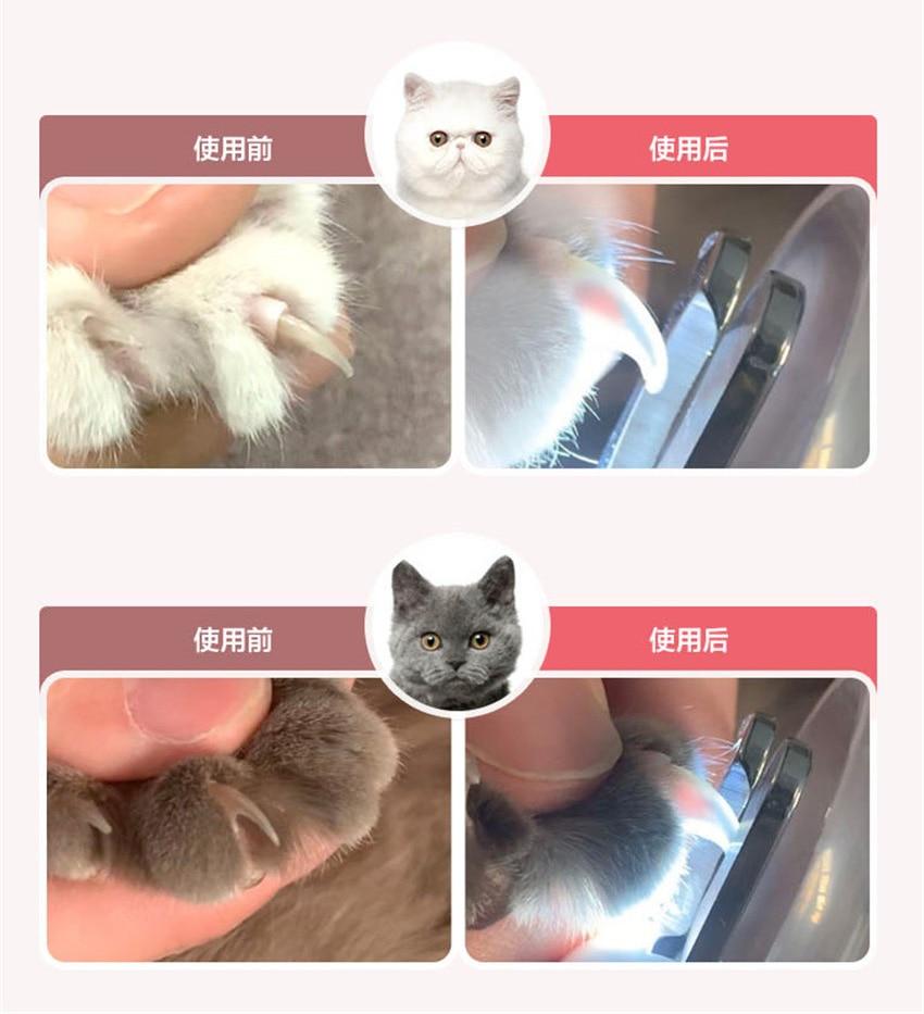 Cat Nail Claw Cutter LED Light Grooming Scissors Cats Nails Clipper Trimmer Kitten Nail Clippers Cat Claw Nail Supplies - AlabongCat