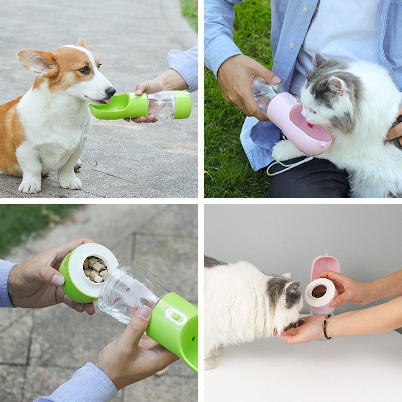 Cat Portable Water Bottle Feeder Bowl Outdoor Travel Drinking Cat Bowls Water Bowl For Cats Supplies - AlabongCat