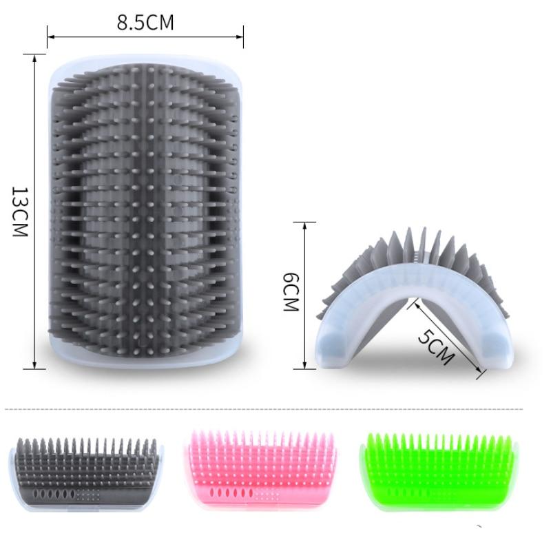 Cat Removable Corner Scratching Rubbing Massage Brush Cat Grooming Cleaning Scratcher - AlabongCat