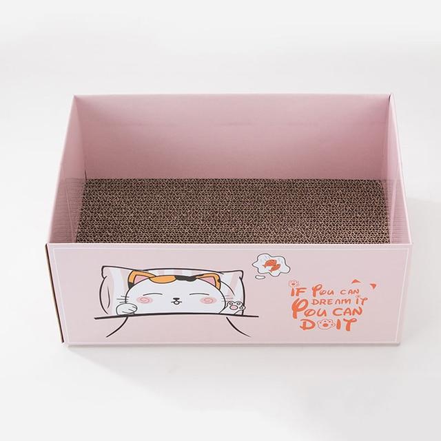 Cat ScratchBoard Nail Scraper Mat Bed Toy Cats Carton Scratchers Corrugated Paper Kitten Bed Pad Rest Pet Sleeping Supplies - AlabongCat