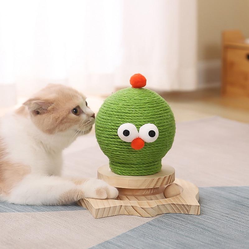 Cat Scratcher Cat Scratching Post Tree Mushroom Ball Toy for Cats Climbing Jumping Training Kitten Scratch Board Pet Accessories - AlabongCat