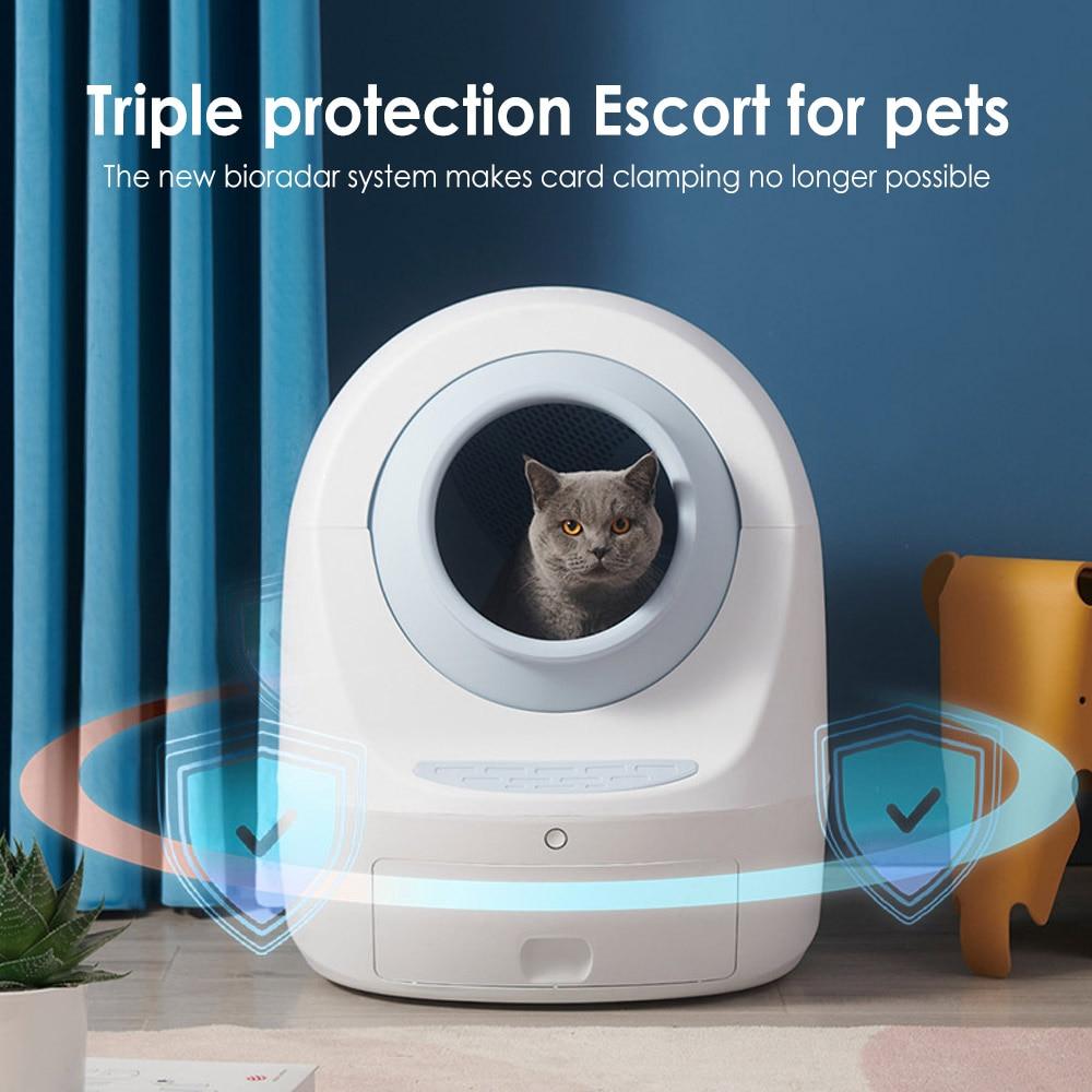 Cat Toilet Intelligent Automatic Self Cleaning Cat Litter Box Fully EnClosed Sandbox Cat Tray Toilet Rotary Training Detachable - AlabongCat