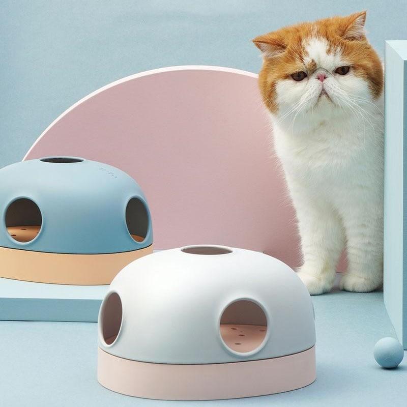 Interactive Cat Iq Toy Puzzle Feeder Pet Food Dispenser Kitten Training