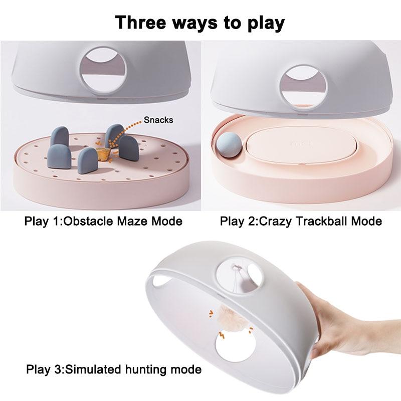 Cat Treats 3 In 1 Cat Toy Track Ball Plush Interactive Intelligence Toys For Cats Games Treat Puzzle Toy Amusing Training Kitten Tunnel - AlabongCat