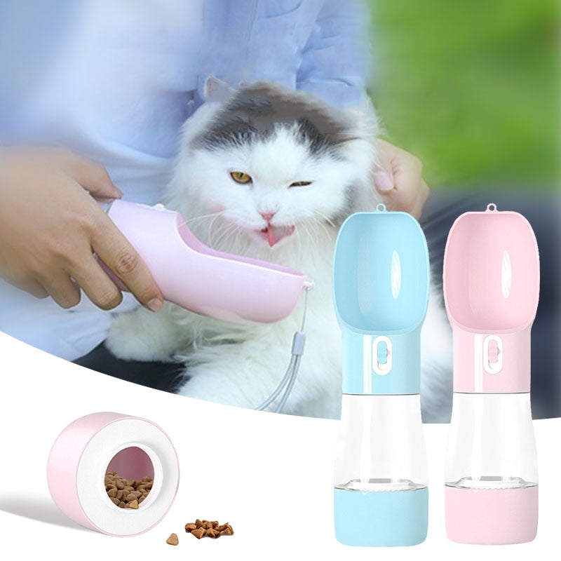 Cat Water Drinking Bottle Portable Cat Gourd Feed And Bowls Storage For Cats Bowls And Drinkers Cat Feeder Accessories - AlabongCat