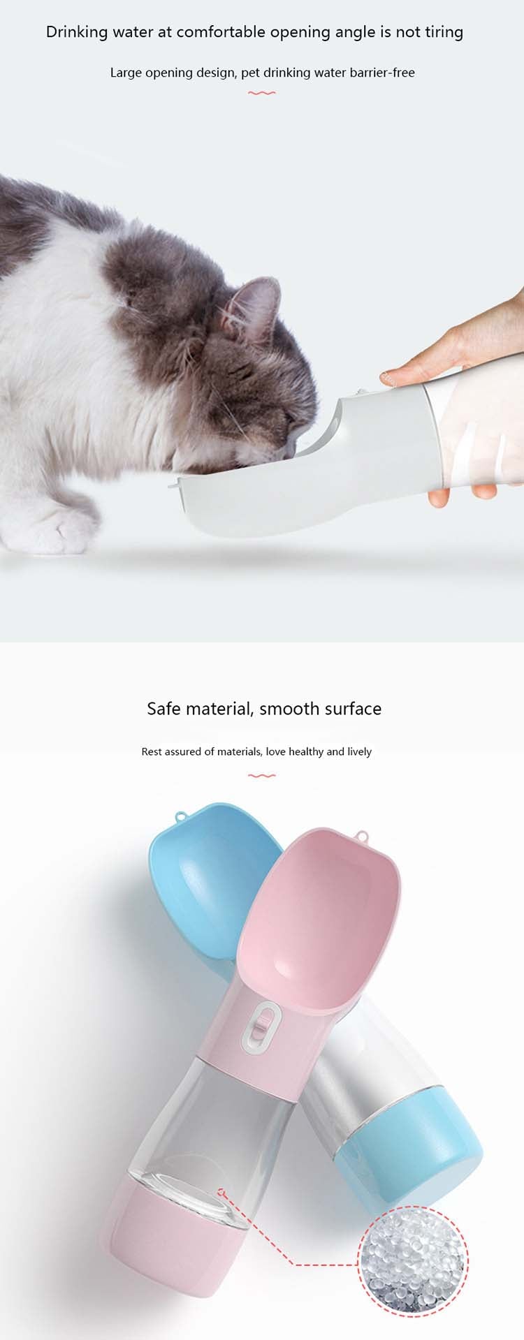 Cat Water Drinking Bottle Portable Cat Gourd Feed And Bowls Storage For Cats Bowls And Drinkers Cat Feeder Accessories - AlabongCat