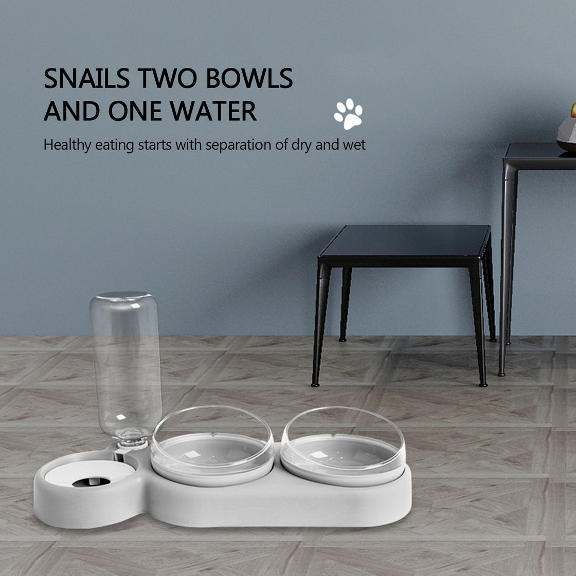 Double Cat Bowls Drinking Raised Stand Dish Bowls Cat Feeding Supplies Pet Accessories Cat Automatic Food Water Feeder - AlabongCat