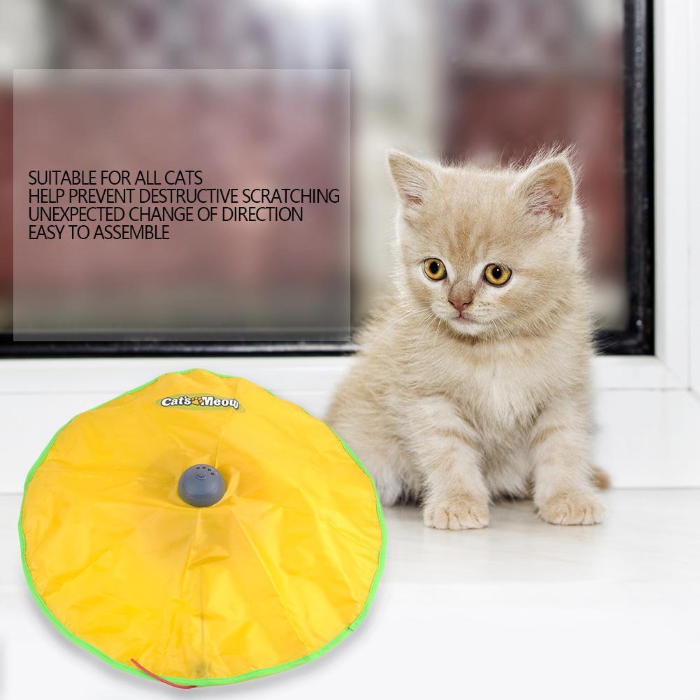 Electric Cat Toy 4 Speed Cat Plastic Turntable Interactive Intelligence Crazy Amusement Game Rotation Cat Toys - AlabongCat