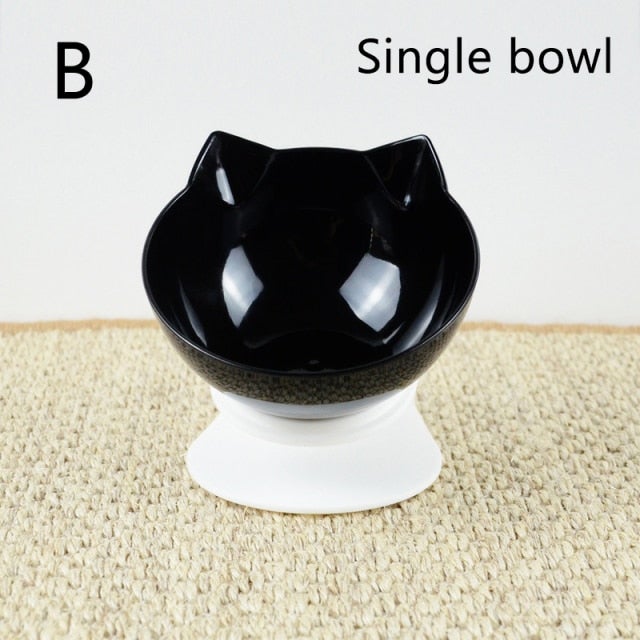 Hot Non-Slip Cat Bowl With Stand Cat Feeding Water Bowl Food Bowls For Cats Feeder Product Supplies - AlabongCat