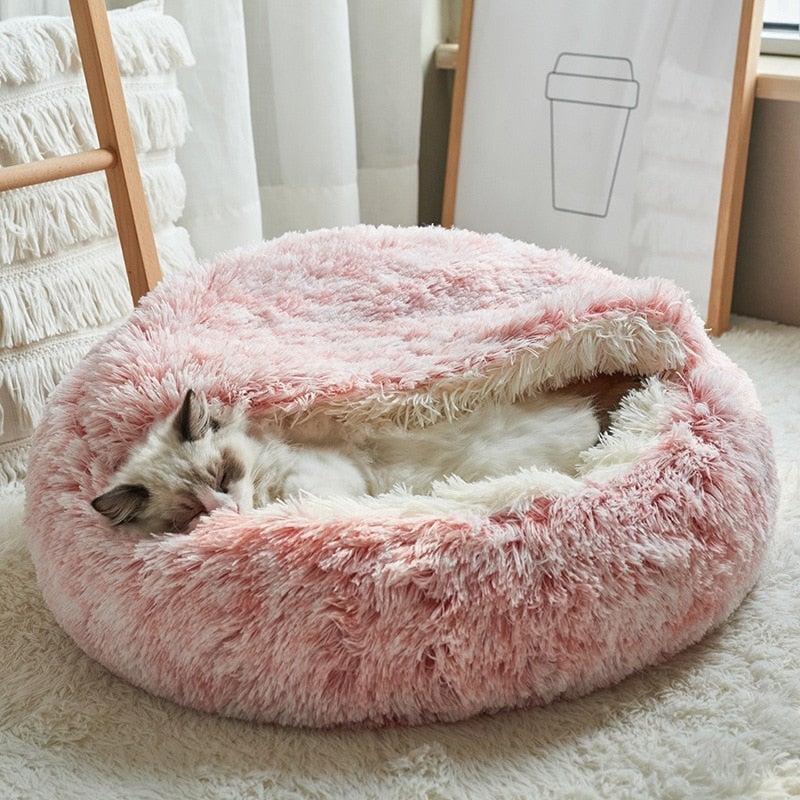 Kennel round shop plush nest bed