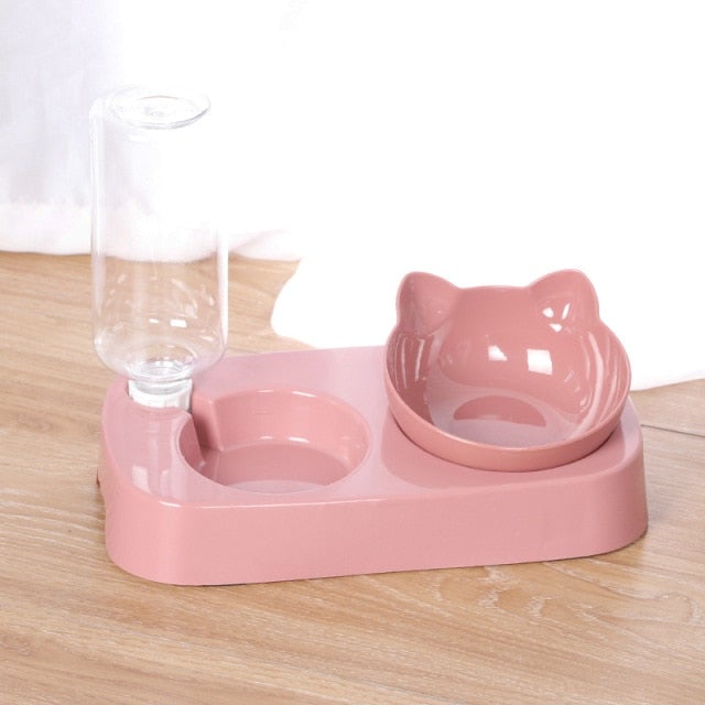 Pet Cat Elevated Bowls Durable Double Cat dog Bowls Raised Stand Cat Feeding & Watering Supplies Dog Feeder Pet Supplies - AlabongCat