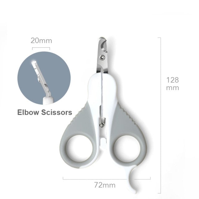 Professional Cat Nail Clippers Stainless Steel Cat Cutter Claw Clipper For Animals Alicate Cat Grooming Ergonomic handle Scissors - AlabongCat