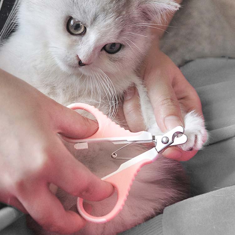 Professional Cat Nail Clippers Stainless Steel Cat Cutter Claw Clipper For Animals Alicate Cat Grooming Ergonomic handle Scissors - AlabongCat